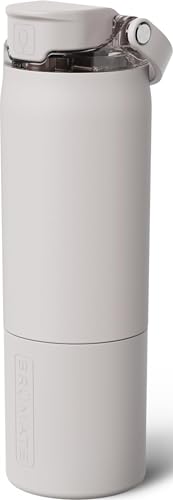 Image of BruMate Rise 25oz Water Bottle With 100% Leakproof Covered Silicone Straw | Insulated Stainless Steel Water Bottle | Cup-Holder Friendly | Fast Flow | Soft Sip Silicone Spout | BPA-Free (Dune)