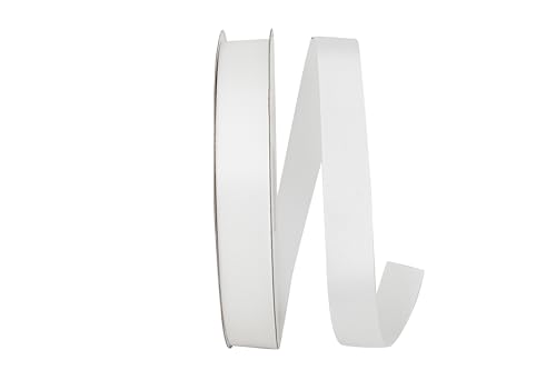 Reliant Ribbon Single Face Satin Allure Sfs Ribbon 7/8 Inch X 100 Yards White
