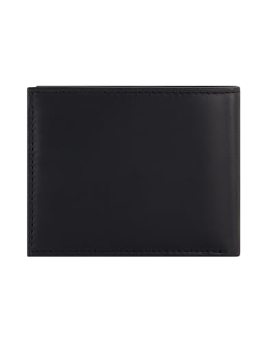 Karl Lagerfeld Paris Women's Split/Bubble Leather Karl Character Head Logo Billfold Wallet, Black_ch, One Size