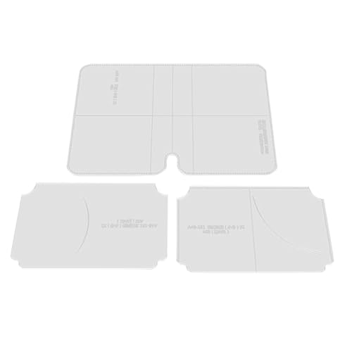 Fenteer Estojo de acrílico para diário, moldes de estênceis, moldes de bolsa clutch transparente feitos à mão, de couro para artesanato e costura