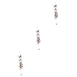 BESPORTBLE 3 Stück Windspiele zur Gartendekoration Solarleuchten im Garten einzigartig Gartenschmuck zum Jahrestag zum Jahrestag Terrassendekoration hängende Glocke Eisen