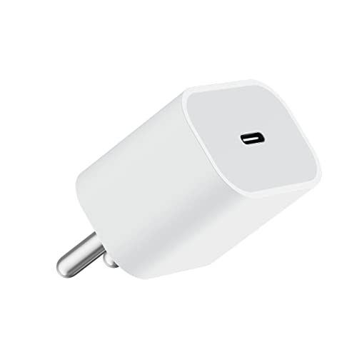 Image of 20W Original Charger Adapter 20W Original Type C for 16 /16 Plus /16 Pro /16 Pro Max, iPhone-15 / i-Phone 14 /iPhone 13 / iPhone-12 / iPhone-11 Series with PD 3.0 USB-C Fast Charging Adaptor BIS Certified