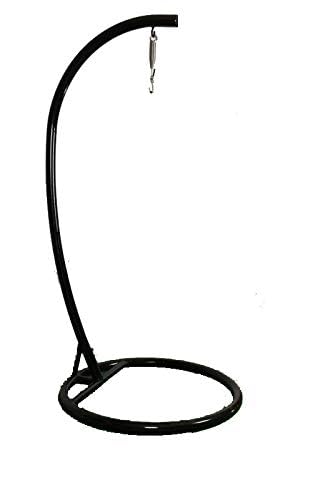 Heavy-Duty Iron Hammock Chair Stand for Outdoor/Indoor Use - Supports 150 kg Capacity, Black-image-38