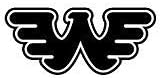 WAYLON JENNING ROCK BAND WING LOGO STICKERS ROCK BAND SYMBOL 6" DECORATIVE DIE CUT DECAL - BLACK
