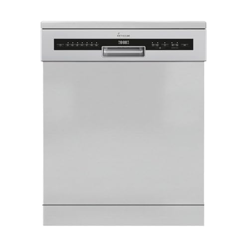 KKT KOLBE 60 cm Geschirrspüler Spülmaschine Silber Edelstahl Freistehend, Unterbaufähig, Besteckschublade, LED-Beleuchtung, Automatische Türöffnung, höhenverstellbar, 7 Programme 14 Maßgedecke DW60FSE