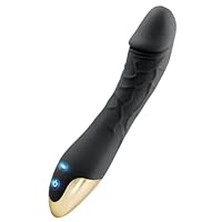 【Klassischer Vibrator,Dildo Vibrators Für Frauen】 Perfektes Design！Einen Kopf mit einem Durchmesser mit auffälligen konkaven und konvexen Texturen, einen schlanken Stabkörper und seine Form ist fast identisch mit dem echten Ding.Die realistischen Lin...