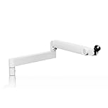 Elgato Wave Mic Arm Pro White – Bras de Microphone à Profil Bas Rotatif à 360° avec Ressort à Gaz, Compatible avec microphones Elgato/Shure SM7B/Rode/Blue Yeti & plus encore – Pour Diffusion/Podcast