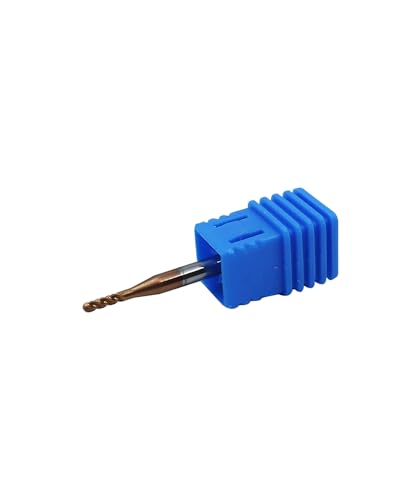Image of 1 /16 inch Carbide Ball Nose End Mills, TISIN Coated, 4 Flute, End Mill Bits for Alloy Steels and Hardened Steels, 1 /8 inch Shank Diameter- 5pcs