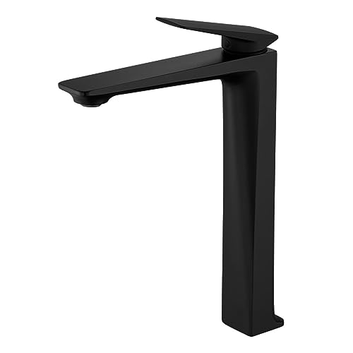 Robinet de lavabo pour vasque à poser mitigeur noir mat - 3