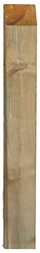 Poteau carré en bois de pin traité 7 x 7 x 210 cm pour jardin