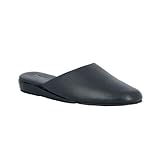 Epaisseur de la semelle : 2cm HELLER Chaussons/mules d\'intérieur classiques en cuir pour Homme  DIDO (Noir, Système Taille Chaussures EU, Adulte, Homme, Numérique, Moyen, 43)