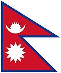 Bandiera Nepal 300 x 450 cm in Poliestere Nautico Ignifugo 115 g/mq per Uso Interno ed Esterno con Finiture Professionali, Doppie Cuciture, Corda e Guaina, Colori Brillanti e Duraturi - Made in Italy