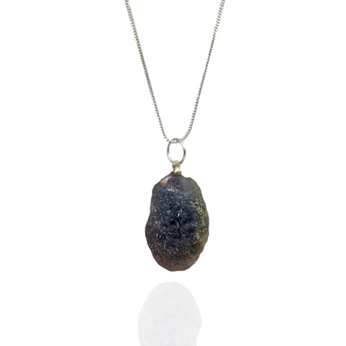 Ever Vibes Rare Genuine Pearl of Fire Pendant Natural Rough Gemstone Energy Necklace | Meteorite Crystals Czech Moldavite | Saffordite | Authentic Raw Cintamani Necklace Pendant