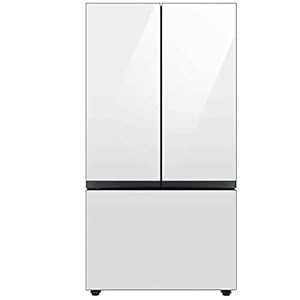 SAMSUNG RF30BB620012 30 Cu. Ft. Bespoke White Glass 3-Door French Door Refrigerator