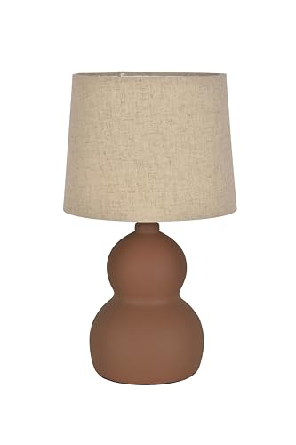 Corep Lampe céramique lin DRYADE H38.5cm (Terracotta)