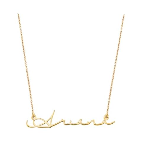 OAK & LUNA - Personalized Mon Petit Name Necklace with Custom Inscription - Round/Heart Diamond Option - Gift for Her, Women - Dainty Jewelry for Mother's Day, Christmas (Gold Vermeil, No Gemstone) Cover