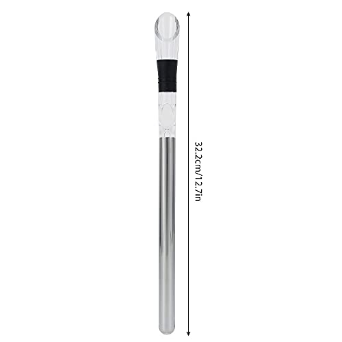 Foto von Weinkühlstab mit Ausgießer & Filter, 3-in-1 Edelstahl-Weinkühlerstange, sicher, eisfrei, einfach zu bedienen, für drinnen und draußen, Zuhause, Bar, Party, Grillen
