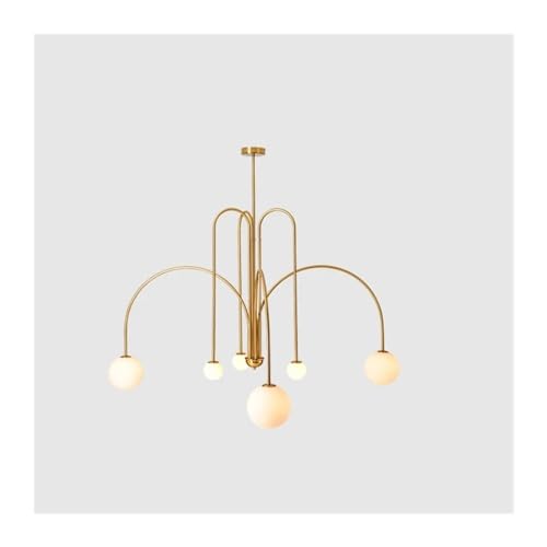 Lámpara sputnik minimalista con brazos metálicos de diseño puro