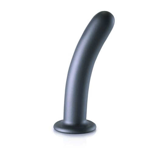 Godemichet classique marque OUCH! Godemichet vaginal avec ventouse Smooth G-Spot Godemichet 7'' / 17 cm Gun Metal