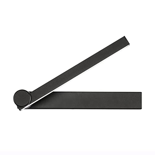 Aplique de pared metal negro con luz LED moderna y brazo orientable 8