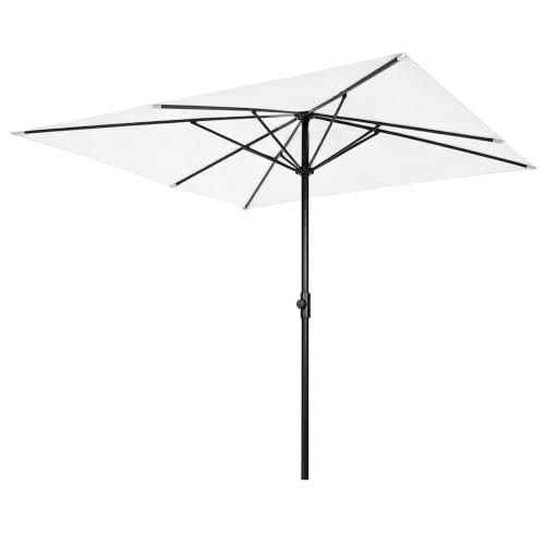 WNGJZZYC Parasoles De Terraza Sombrilla, Protectores Solares Bloqueadores UV Con Altura Ajustable Y Lona Hidrófuga Para Balcón, Terraza, Plataforma Y Porche(White)