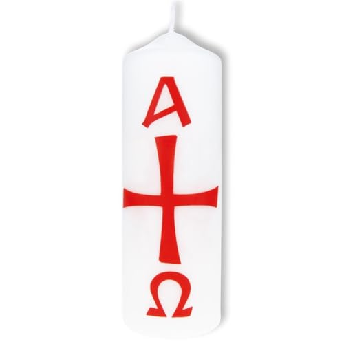 Bougie de Pâques par Fritz Cox® - Bougie chrétienne pour Pâques - En signe de foi et de vie éternelle - 150040
