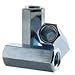 Reducer Hex Coupling Nuts 3/8"-16,1/4"-20xW1/2"xL1" REDUCER, A563 Grade A Steel, Zinc Plated (Quantity: 50) Thread Sizes: 3/8"-16 and 1/4"-20, Across the Flats: 1/2" / Length of Nut: 1"