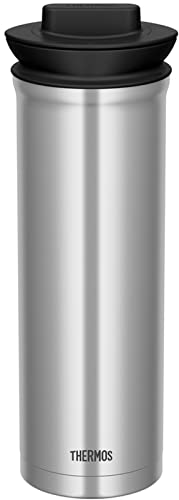 Thermos TTD-1000 SBK - Olla de acero inoxidable con soporte para paquete de té, 3.3 galones (1 l), color negro inoxidable