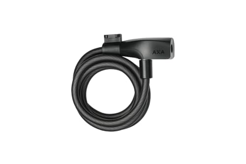 AXA Resolute 8-150 Câble antivol - Longueur 150 cm - Niveau de sécurité 3 - Support inclus - Noir