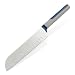 Tasty Coltello Santoku Grande Lama 18 cm, Coltello Giapponese, Coltello Da Pesce, Coltello Da Carne, Coltello Da Cucina, Acciaio Inossidabile, Grigio, Blu, 32 cm