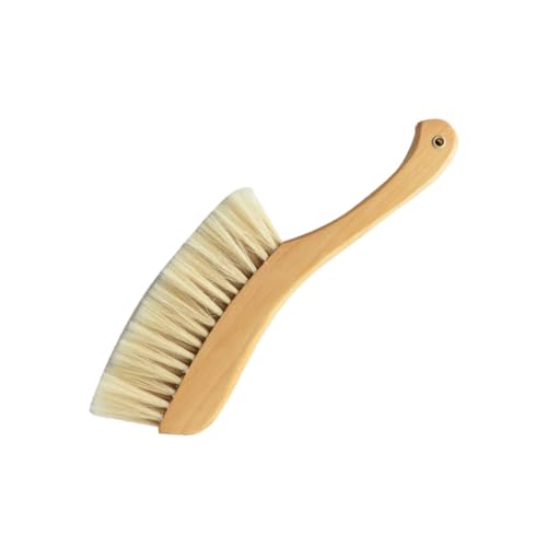Healeved Wood Handle Bed Brush Bristle Brush for Bed Upholstery Desk Kitchen Large Bristles for Easy Cleaning