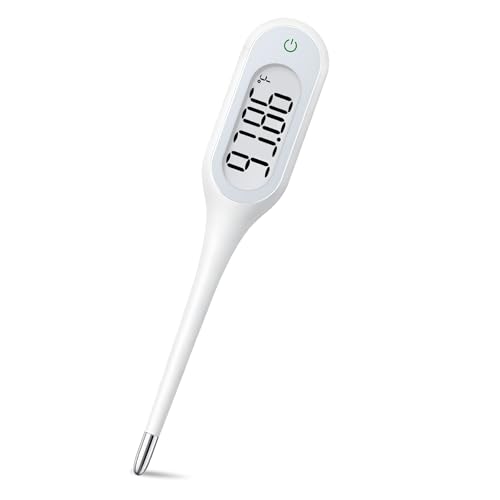 8 Second Thermometer for Adults & Kids, Accurate & Safe Baby Thermometer with Fever Alarm and Memory Recall, Oral, Rectal or Underarm Use