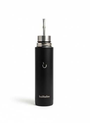 Balibetov Gobelet à maté 750 ml – Gobelet à maté en acier inoxydable à remplissage automatique avec double bec verseur | Isolation sous vide anti-fuite tout-en-un | Garde l'eau chaude pendant des