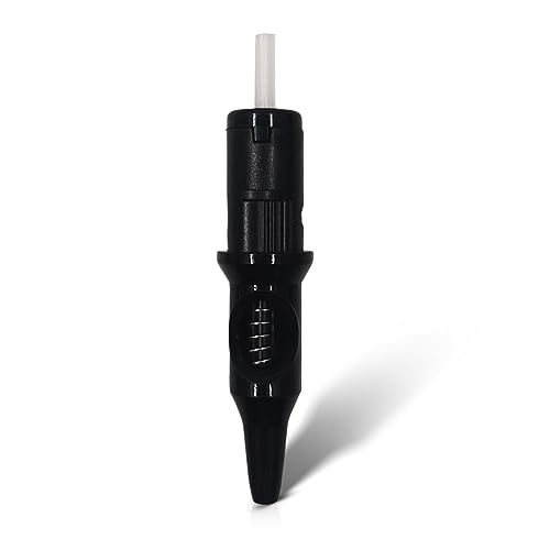 DANLIKT Tattoo Cartridges 20pcs, Black, for Practice Tattoo Machine Ball Pen Cartridge with Ink Liner Shader Pen Cartridge