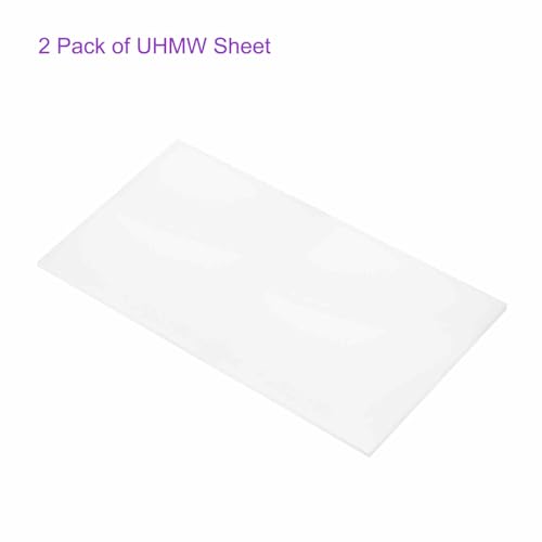 Image of DMiotech 2 Pack 6 x 12 x 0.15 Inch Plastic UHMW Sheets, Ultra High Molecular Weight Polyethylene, Opaque White Polyethylene Board for Automotive, Chemical, Manufacturing, DIY Home Kitchen