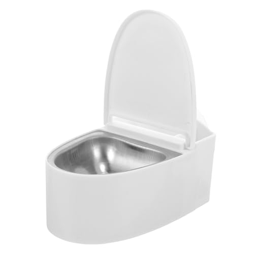 CALLARON Cenicero de Pared Fácil Instalación Tapa en Forma de Inodoro, Material Plástico y Acero Inoxidable y Limpieza Conveniente para