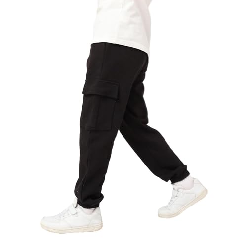 Hotfiary Boys Sweatpants Girls Cargo Trousers with Pockets Children's Activewear Bottom Teens Jogger Pants for Kids 6-14Years4