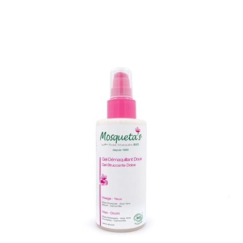 Gel démaquillant doux yeux et visage Mosqueta's rituel de fraîcheur Bio sans alcool