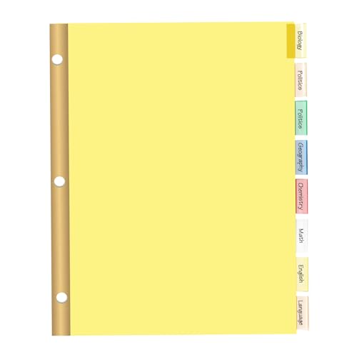 Binder Divider, PANDRI 200 Pack Binder Index Dividers with 8 Tabs and Sticky Notes, Letter Size Paper Binder Divider for School Office Home Business by PANDRI - Image 4
