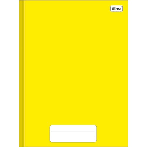 Tilibra - Caderno Brochura Capa Dura Universitário, Pepper, 20x27.5cm, 80 Folhas, 1 Matéria, Amarelo