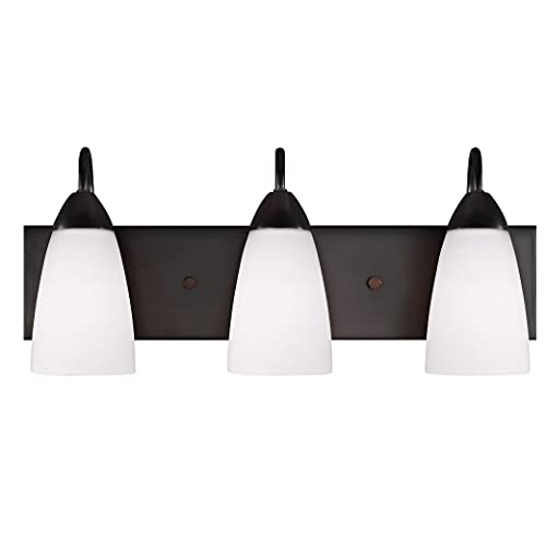 Image of Generation Lighting 4420203-710 Seville Three - Light Wall /Bath Vanity Style Fixture, Bronze