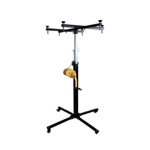 天井リフト 石膏ボードリフト サポートリフター ウォールジャッキ 上げ設置機 リフトジャッキ ドライウォールリフト石膏ボードリフト 石膏ボードの吊り上げ/照明の設置/衣類ラックの設置に適しています 収納袋・ロック可能なユニバーサルホイールなどを装備(4M)