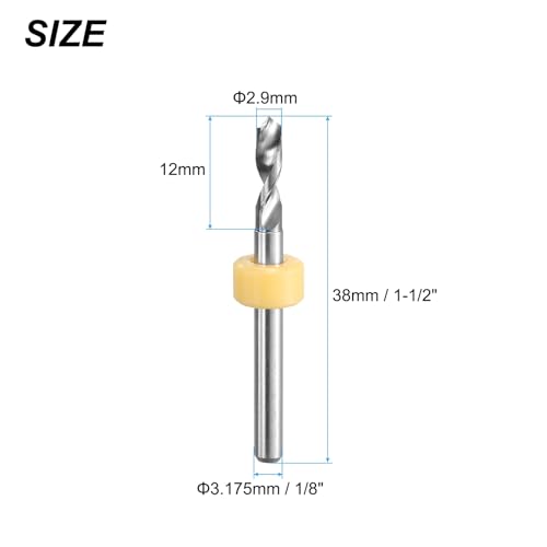 QUARKZMAN Micro Bohrer 2,9mm Wolframkarbid Drehwerkzeug Schmuck CNC Gravur Print Leiterplatte Mikro Bohrer 1/8 Zoll Schaft 10 Stück