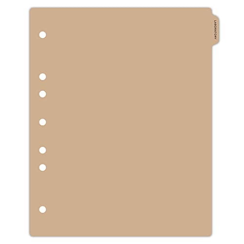 Carstens - Heavy Duty Laboratory Plastic Ring Binder Dividers, Side Tab, 1/9 Cut, Tab 1 Position, US Letter, Pack of 10, (2620-29) - Ideal Medical Chart Dividers for 3 Ring Binders