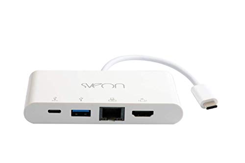 Sveon SCT504 - Docking USB 3.1 Tipo C con HDMI 4K, Gigabit Ethernet y Puerto de Carga & Datos USB C