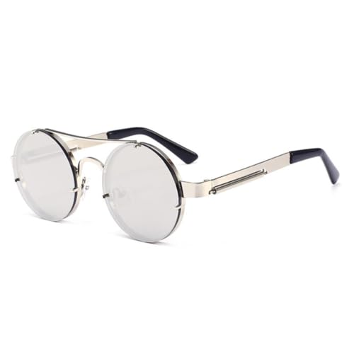 Lunettes de soleil rondes d'inspiration vintage en métal avec verres protecteurs UV400