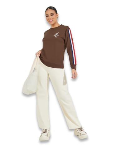 Styli Women Sweatshirt, Brown, XL