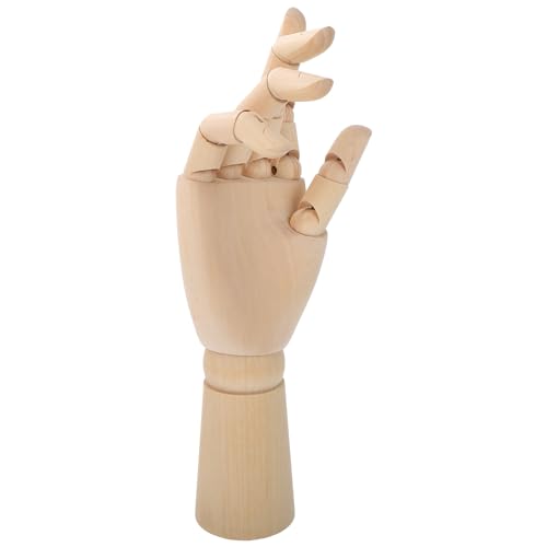 BELLIFFY 木製可動関節手模型 スケッチ用右手デッサンドール 創造的な描画練習とインテリア装飾に アート学習用人形 家やオフィスのディスプレイにも対応