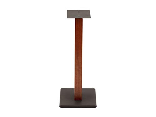Monolith Speaker Stands - 24 inch, Cherry (Each), 50lbs Capacity, Adjustable Spikes, Sturdy Construction, Ideal for Home Theater Speakers