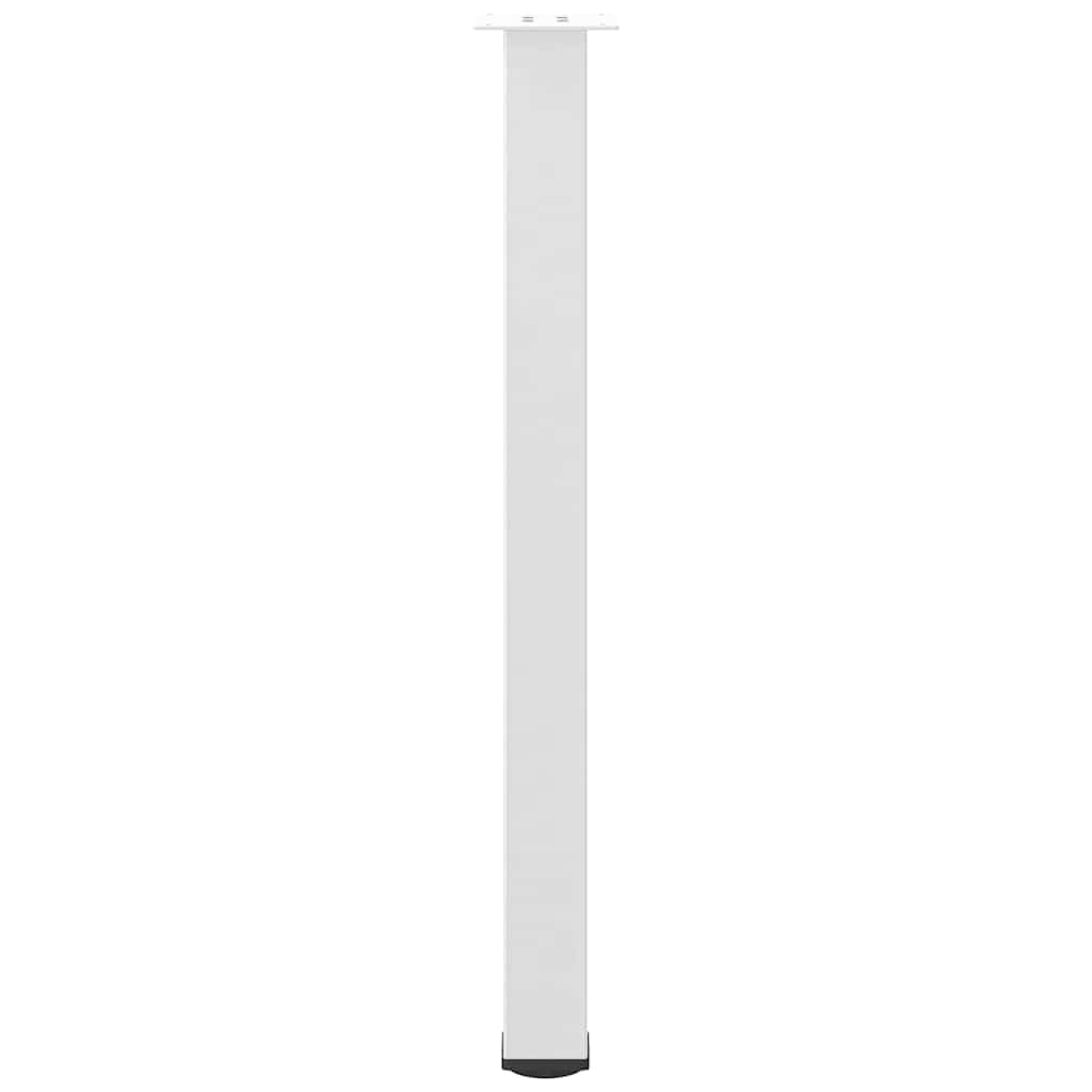 Juego de 4 patas para mesa de bar, color blanco, 100-102 cm, altura regulable, robustas patas de acero para mesas altas, mesas de bar y muebles de bricolaje, patas cuadradas para muebles con